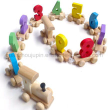 Custom Hot Sale DIY Kids Children Wooden Number Toy Train